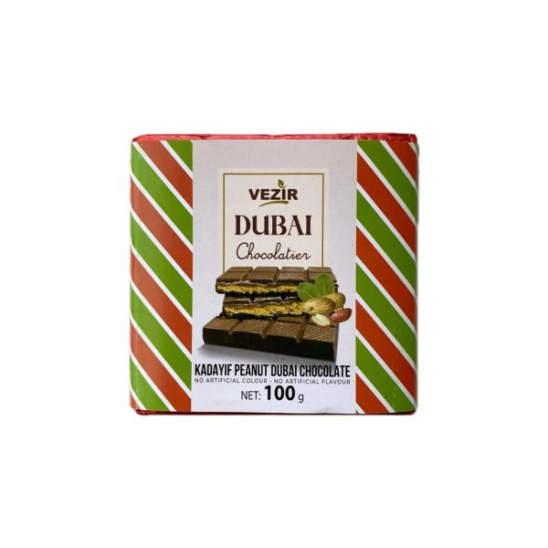 Vezir Dubai Chocolate Bar Peanut 100g (3.53oz)