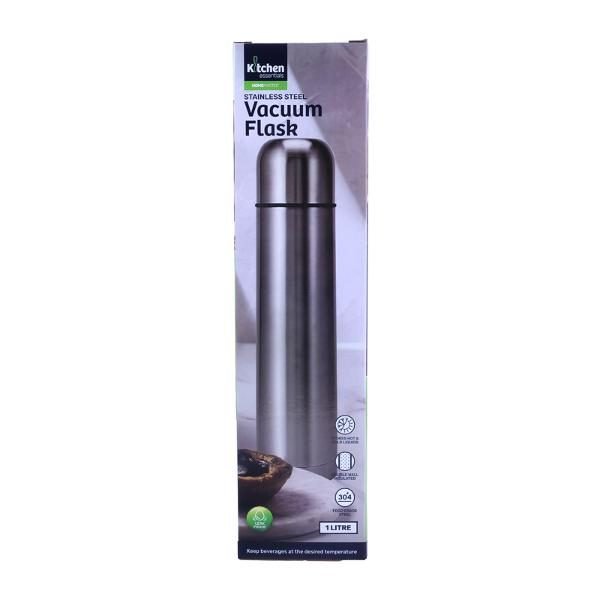 Flask Double Wall Insulated Stainless Steel 1000ml Silver & Rose Gold