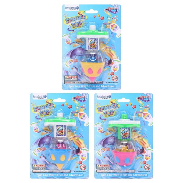 Spinner Top Toy - 3 Assorted Colours