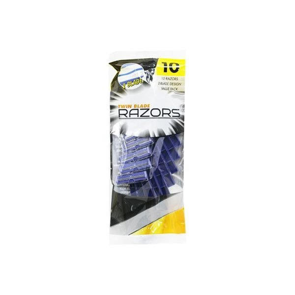Disposable Razors (Pack Of 10) Stainless Steel Twin Blade