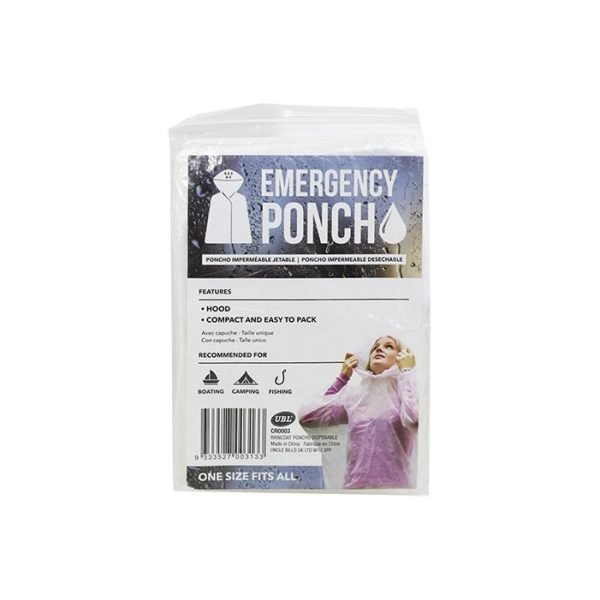 Adult Disposable Poncho - Clear