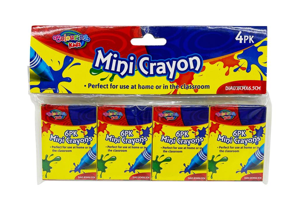 4 x 6PK Mini Crayons