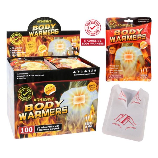 5PK (Mega Value Bulk Pack) Body Warmers (12.6CM x 9.8CM)