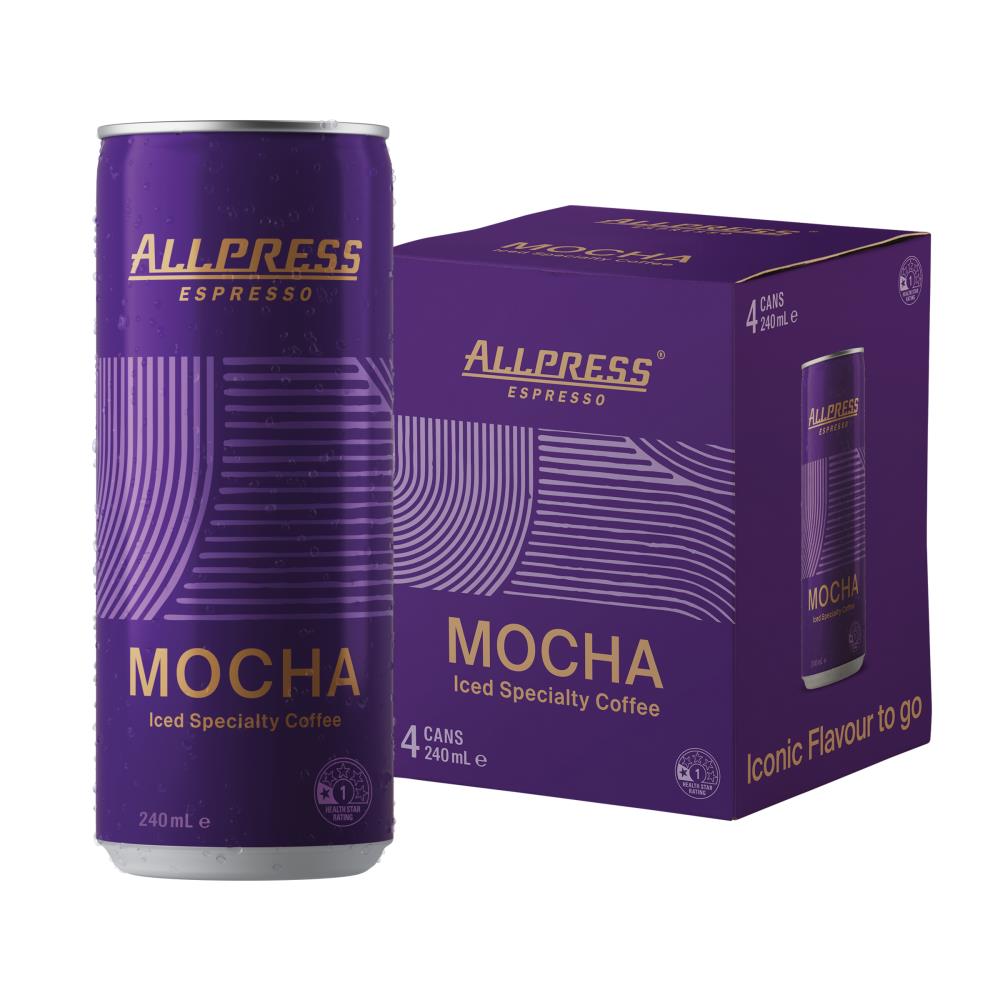 Allpress Espresso Iced Coffee Mocha 240mL x 4 pack