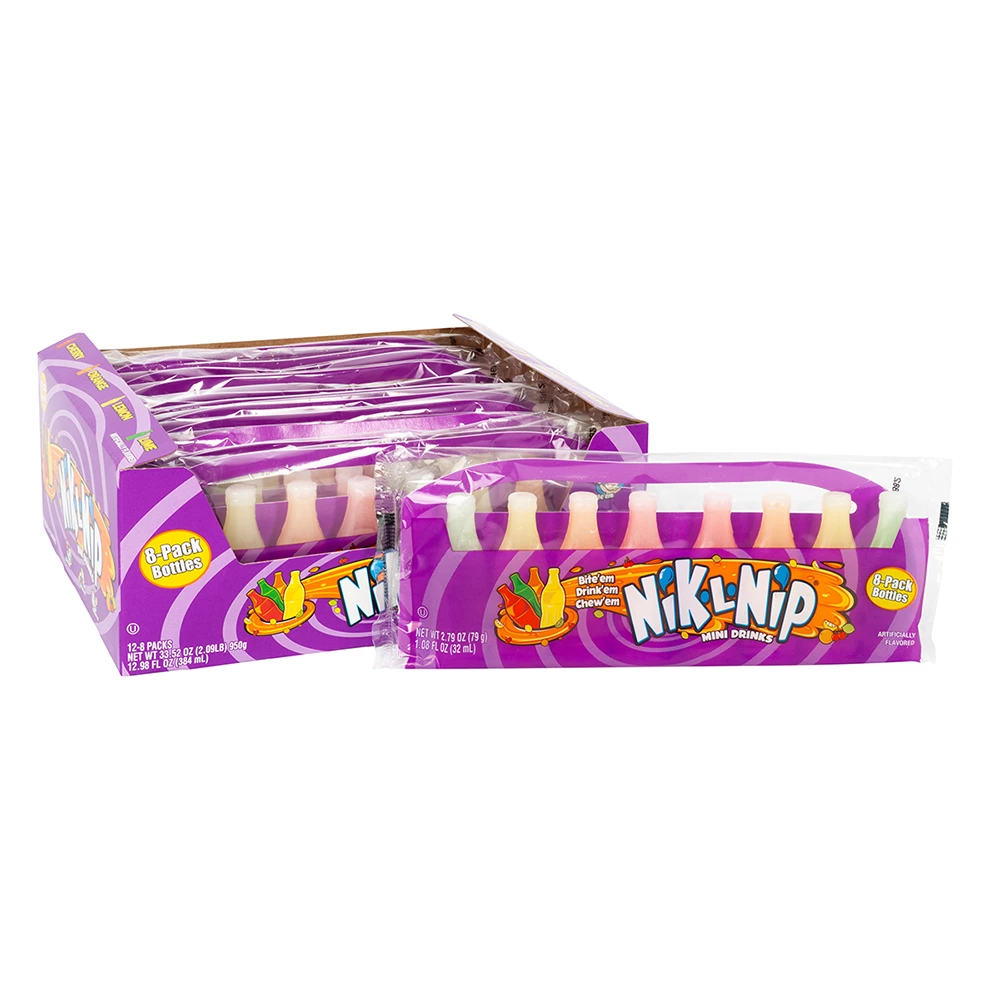 Nik L Nip Wax Bottle Candy Mini Drinks 8pk