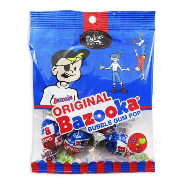 Bazooka Original Bubble Gum Pop Peg Bag 3oz(85g)