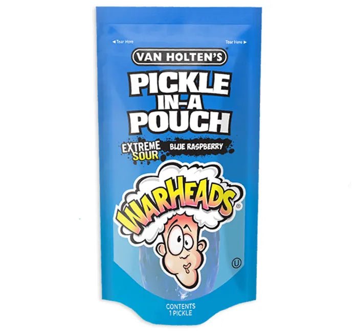 Van Holten's Warheads Blue Raspberry Pickle-In-A-Pouch - CDU