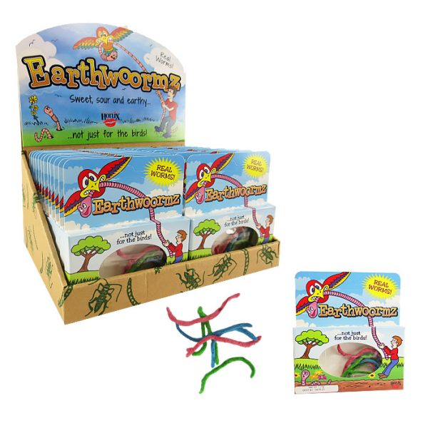 HOTLIX SNAX - EARTHWOORMZ CANDY COVERED WORMS 0.06oz(2g)