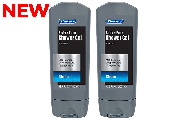 Xtracare Body & Face Shower Gel For Men - Clean 400ml (Mild Formula)
