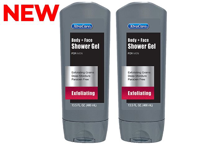Xtracare Body & Face Shower Gel For Men - Exfoliating 400ml (Exfoliating Grains)
