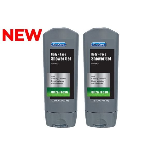 Xtracare Body & Face Shower Gel For Men - Ultra Fresh 400ml With Cooling Menthol