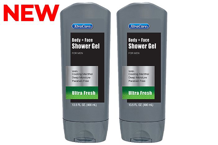 Xtracare Body & Face Shower Gel For Men - Ultra Fresh 400ml With Cooling Menthol