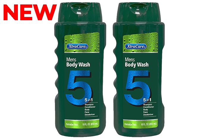 Xtracare Men's Body Wash 532ml (5 in 1: Shampoo, Conditioner, Body, Face, Deodorizer)