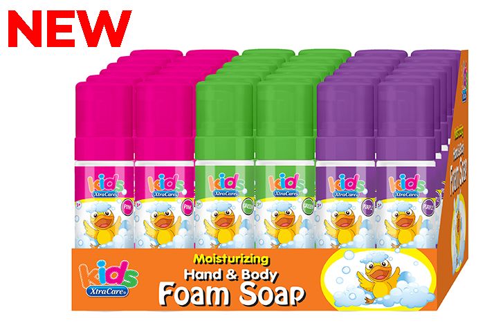 Xtracare Kids Hand & Body Foam Soap PDQ 150ml (3 Assorted)