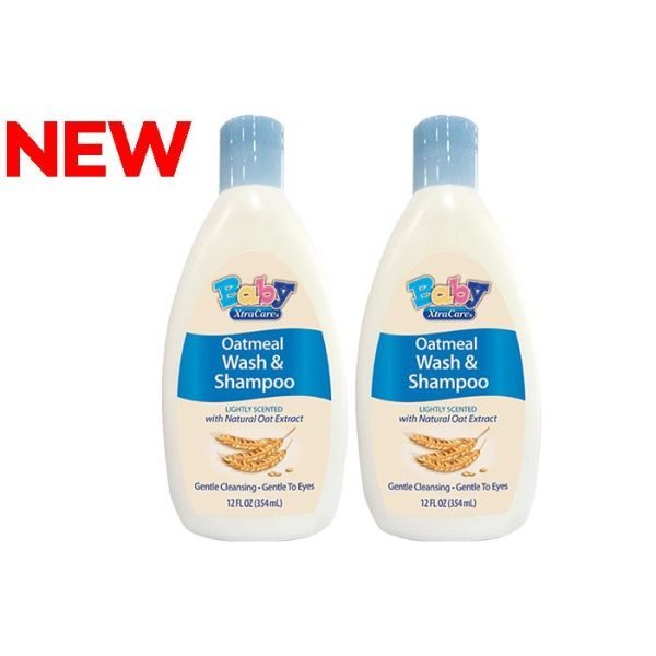 Xtracare Baby Oatmeal Wash & Shampoo 354ml with Natural Oat Extract