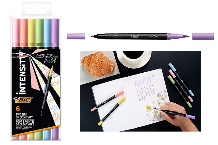 Bic 6PK Intensity Dual Tip Pastel Pens - Assorted