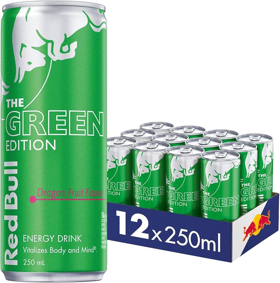 Red Bull 250ml Energy Drink Green Edition Dragonfruit Flavour