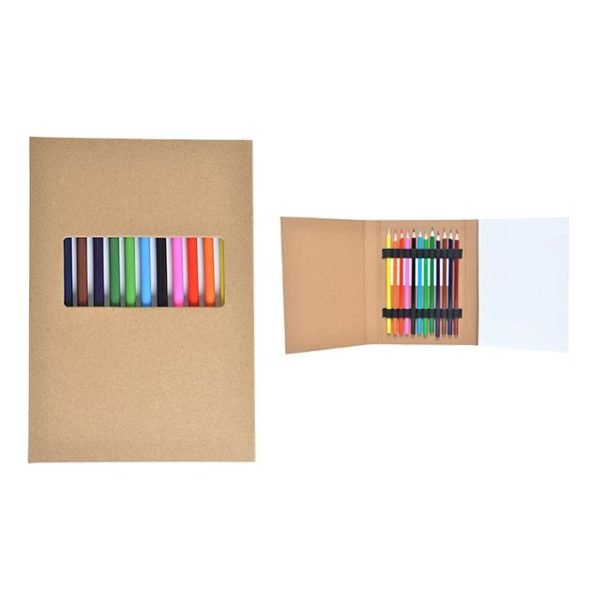 Trifold Travel Sketch Pad 50Pgs, 12x Lead Free Pencils