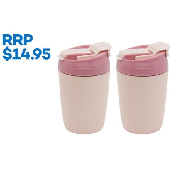 Olive 350ml Reusable Cup - Pink