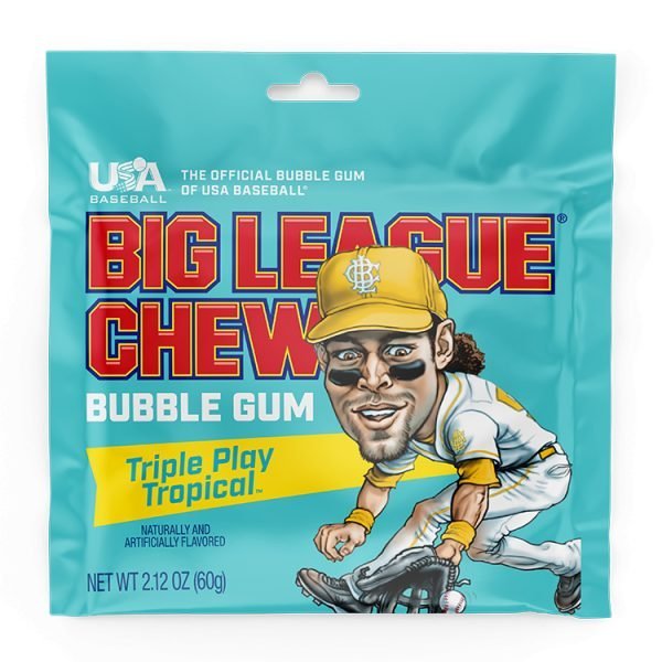 Big League Chew Triple Play Tropical Gum 60g