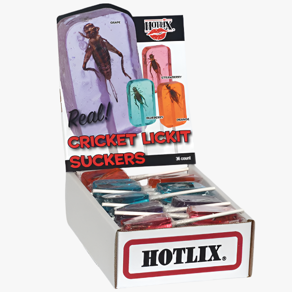 Hotlix Pops - Cricket Lick-It Suckers S/F 28g