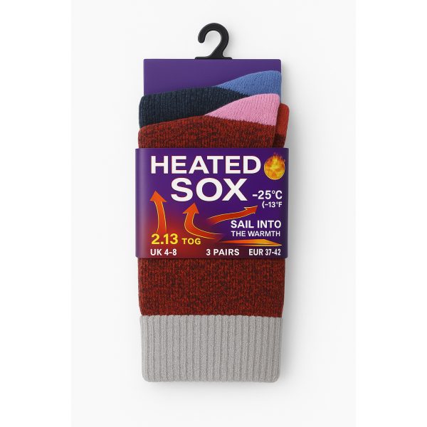 Heated Socks 3PK - Assorted Colours