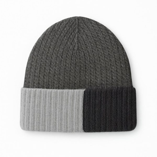 Dual-Tone Knitted Beanie – Assorted Colours