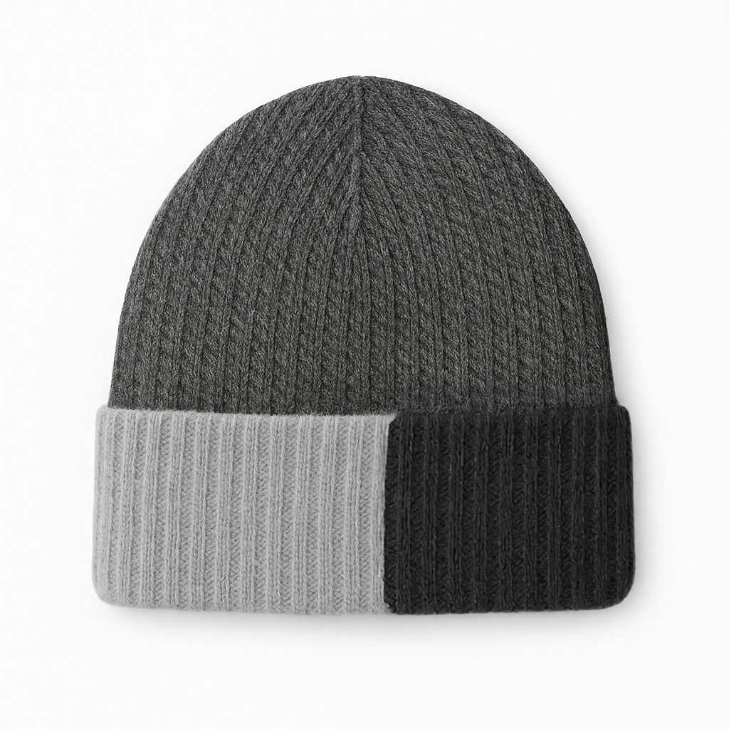 Dual-Tone Knitted Beanie – Assorted Colours