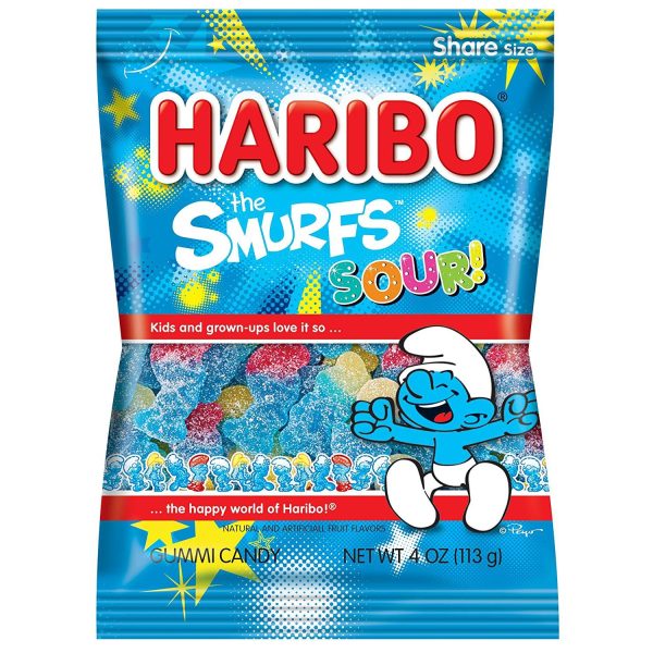 Haribo The Smurfs Sour Peg Bag 113g