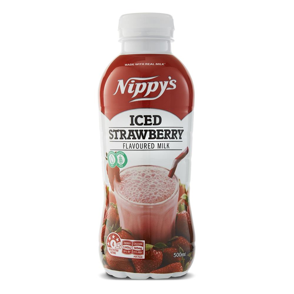 Nippys 500ml Bottle Iced Strawberry Flavoured Milk