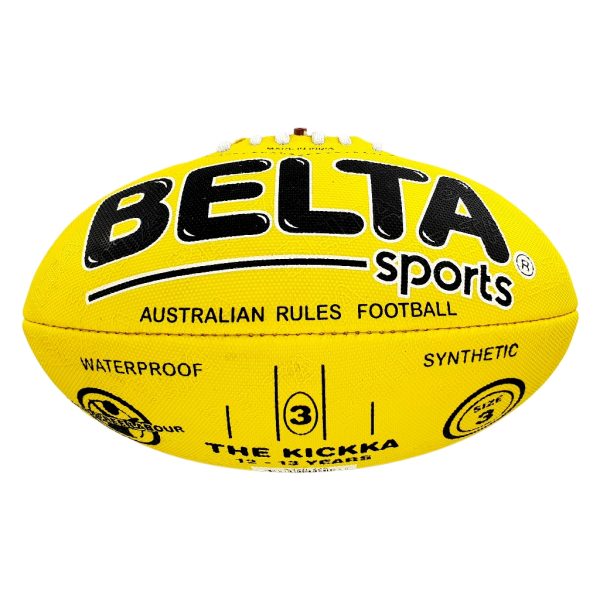 Footy Size 3 Yellow Synthetic Textured Rubber C50