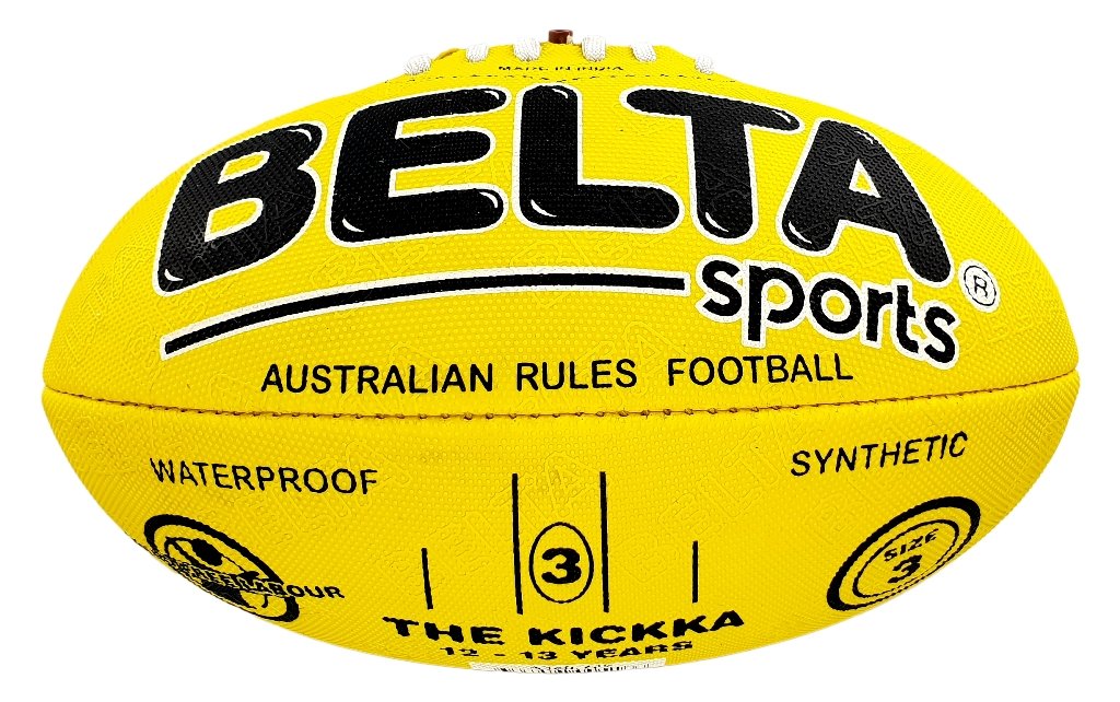 Footy Size 3 Yellow Synthetic Textured Rubber C50