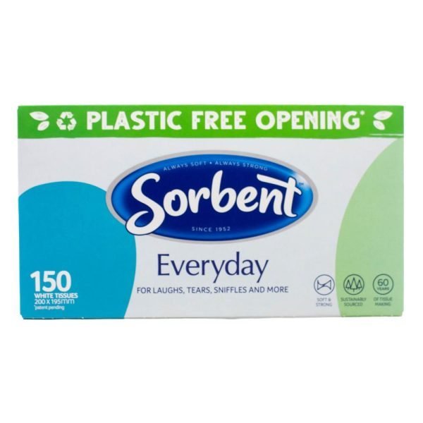 Sorbent Everyday White Facial Tissues 150 Pack