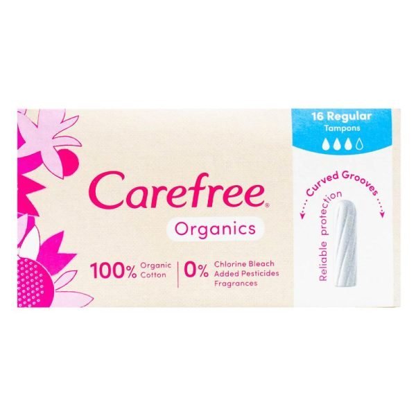Carefree Organic Tampons Regular 16 Pack