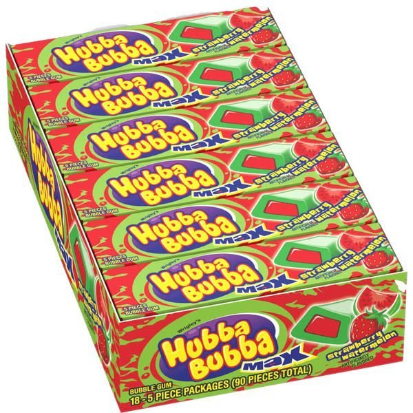 US Hubba Bubba Strawberry & Watermelon 5pc