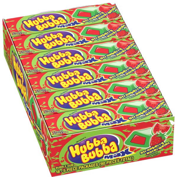 US Hubba Bubba Strawberry & Watermelon 5pc