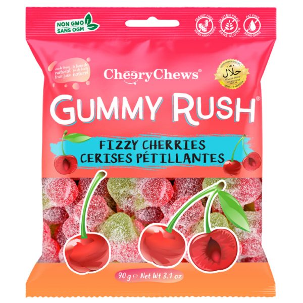Gummy Rush Fizzy Cherries 90g