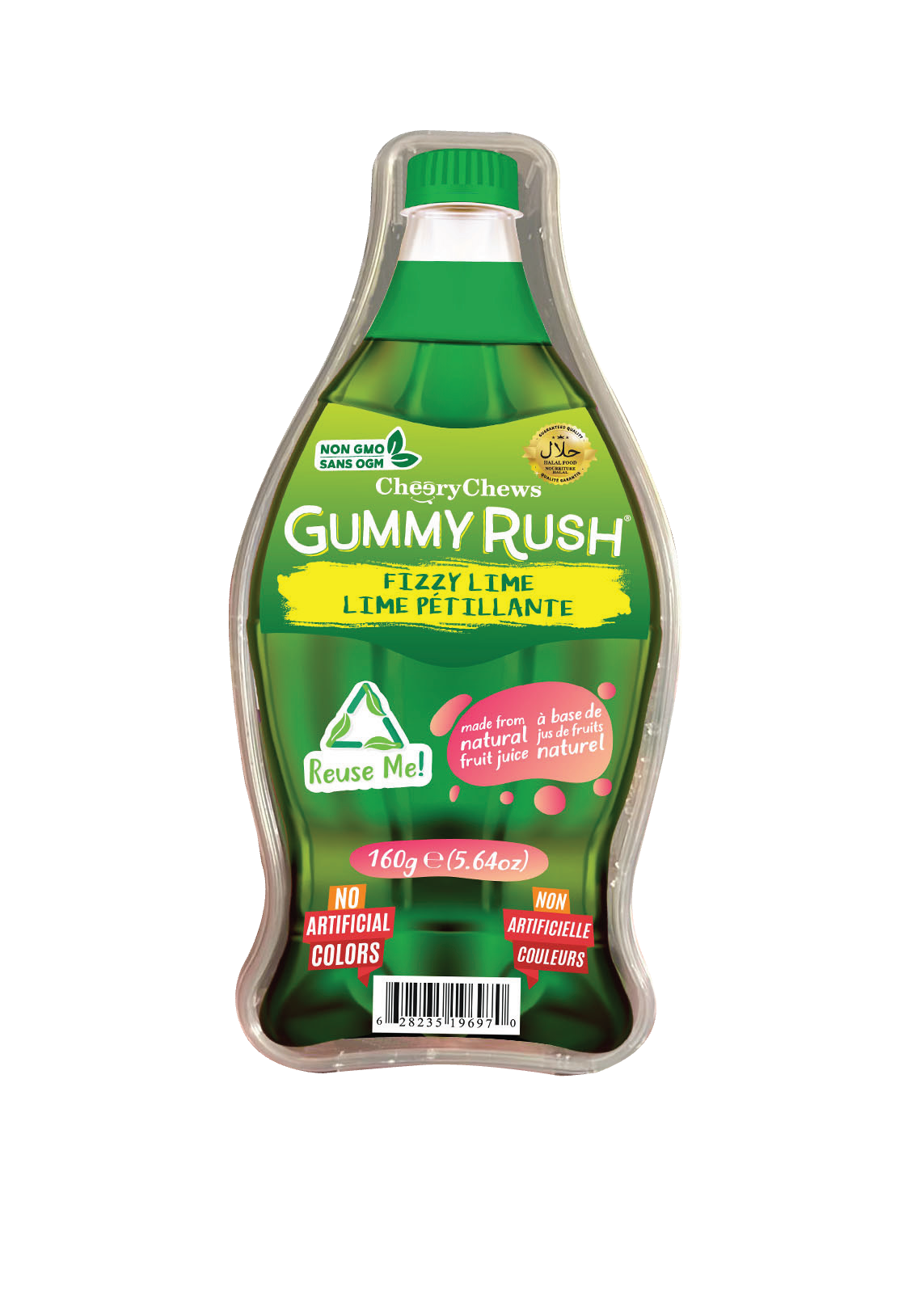 Gummy Rush Fizzy Lime 160g
