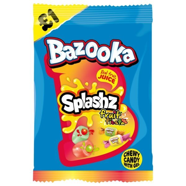 Bazooka Splashz Fruity Fiesta 120g