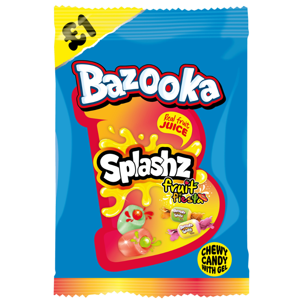 Bazooka Splashz Fruity Fiesta 120g