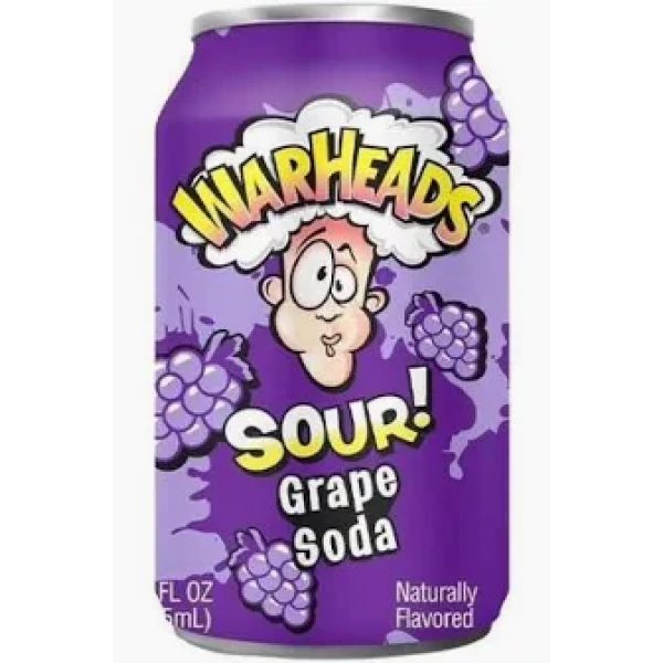 Warheads Sour Grape Soda 355ml