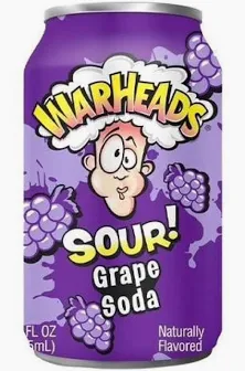 Warheads Sour Grape Soda 355ml