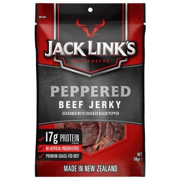 Jack Links Beef Jerky Peppered 50g