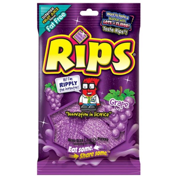 Rips Grape Licorice Bites 113g