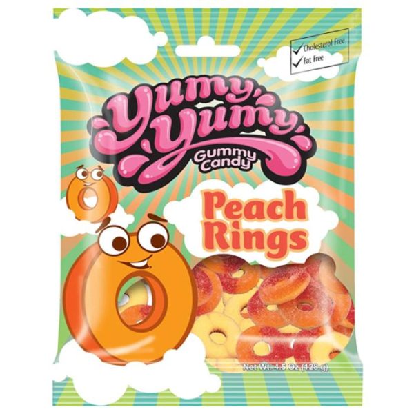 Yumy Yumy Peach Rings 128g