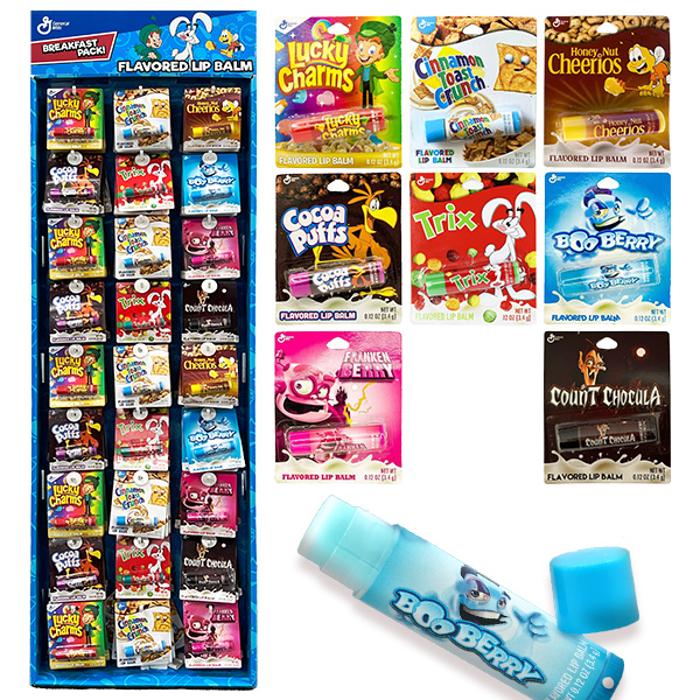 Assorted Cereal Lip Balm 150's Floor Stand