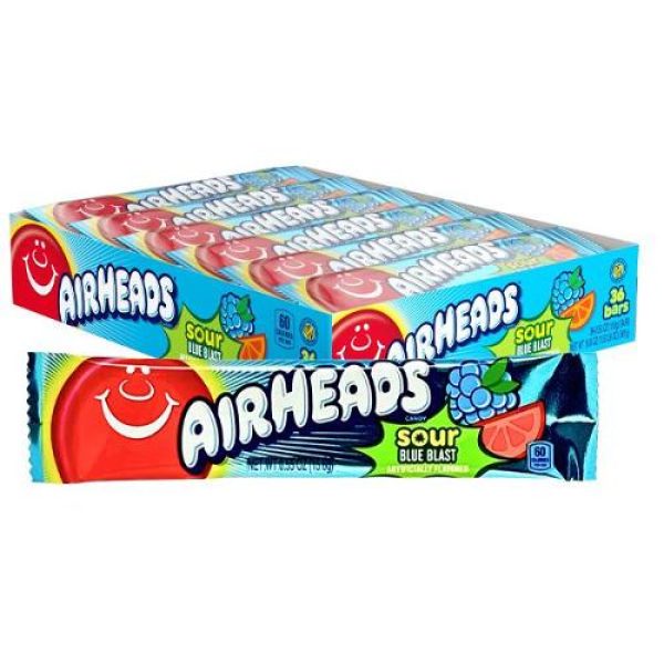Airheads Sour Blue Raspberry Candy Bar 15.6g