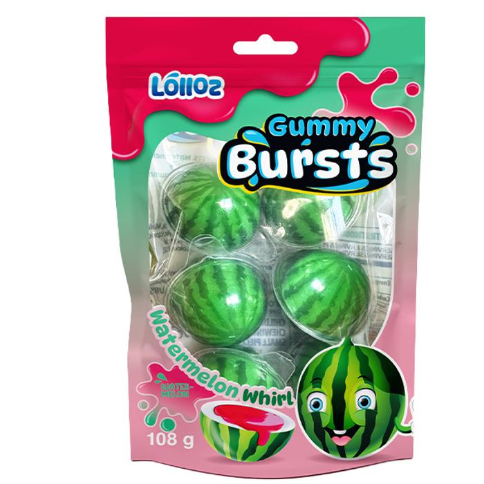 Lolloz Gummy Bursts Watermelon Whirl 108g