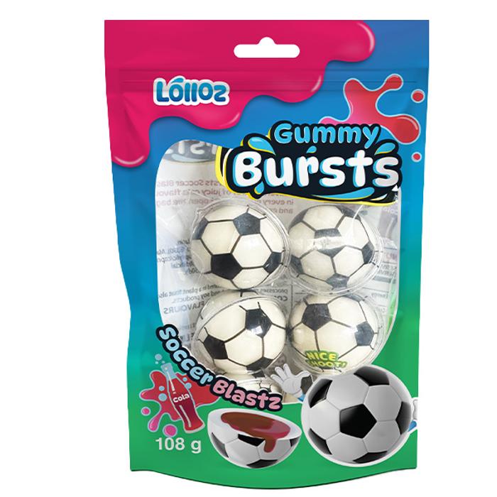 Lolloz Gummy Bursts Soccer Blastz 108g