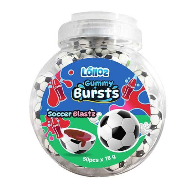 Lolloz Gummy Bursts Soccer Blastz 50's 900g